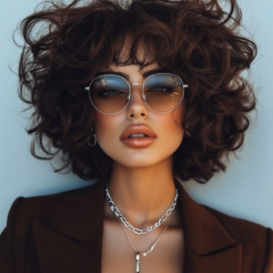 Individual showcasing a fully transformed look with luxurious accessories and refined details.