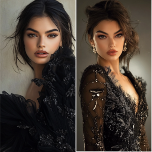 Celebrity showcasing a sophisticated style in a modern, minimalist setting.