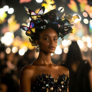 Final highlight image showcasing the climax of fashion week with dazzling runway looks and elegant applause.