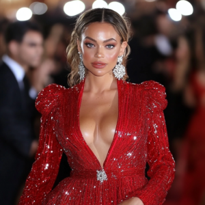 Celebrity showcasing a complete, iconic Hollywood fashion look with red carpet elegance.